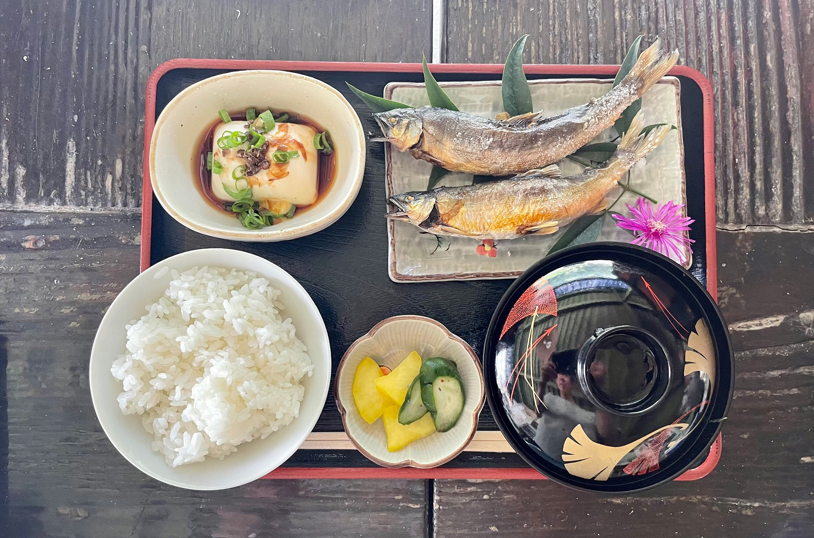 鮎の塩焼き定食